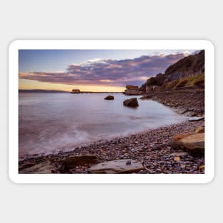 Mumbles Pier from Knab Rock, Swansea Sticker